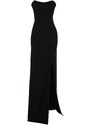 Trendyol Black Body-fitting Woven Long Evening Evening Dress