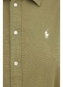 Polo Ralph Lauren pamut ing női, galléros, zöld, regular, 211906512