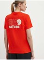 Fjallraven t-shirt Walk With Nature női, narancssárga, F14600171