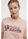 Fjallraven t-shirt Lush Logo T-shirt női, rózsaszín, F14600165