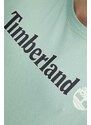 Timberland pamut póló zöld, férfi, nyomott mintás, TB0A5UPQEW01