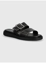 Vagabond Shoemakers bőr papucs CONNIE fekete, női, platformos, 5757-101-87
