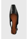 Vagabond Shoemakers bőr balerina cipő WIOLETTA fekete, nyitott sarokkal, 5701-101-20
