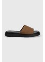 Vagabond Shoemakers papucs velúrból CONNIE barna, női, platformos, 5757-250-19