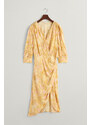 RUHA GANT REG MAGNOLIA PRINT WRAP DRESS sárga 34