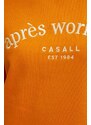 Casall pamut melegítőfelső narancssárga, női, nyomott mintás