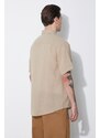 A.P.C. len ing chemisette bellini logo galléros, bézs, regular, LIAEK-H12551