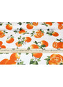 MADE IN ITALY dekoratív szövet pamut narancs, magasság 140 cm