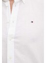 Tommy Hilfiger lenvászon ing legombolt galléros, fehér, regular, MW0MW35323