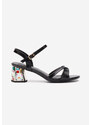 Zapatos Zania v2 fekete női alkalmi szandál