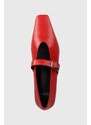 Vagabond Shoemakers bőr balerina cipő WIOLETTA piros