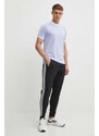 adidas Originals pamut póló lila, férfi, nyomott mintás, IS0614