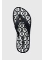 Tommy Hilfiger flip-flop TH EMBLEM BEACH SANDAL sötétkék, női, lapos talpú, FW0FW07900