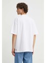 AllSaints pamut póló MONTANA SS CREW fehér, férfi, sima, MD510Z