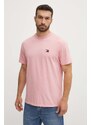 Tommy Jeans pamut póló rózsaszín, férfi, sima, DM0DM18912