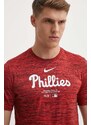 Nike t-shirt Philadelphia Phillies piros, férfi, nyomott mintás