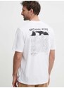 Michael Kors pamut póló fehér, férfi, nyomott mintás