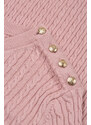 RUHA GANT MINI CABLE KNIT DRESS DUSTY PINK