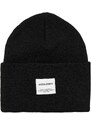 JACK & JONES Sapka 'Long Knit' fekete / fehér