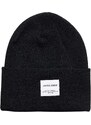 JACK & JONES Sapka 'Long Knit' fekete / fehér