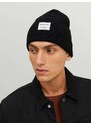 JACK & JONES Sapka 'Long Knit' fekete / fehér