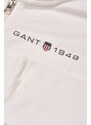 MELEGÍTŐ FELSŐ GANT REG PRINTED GRAPHIC ZIP HOOD EGGSHELL