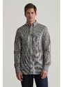 ING GANT REG HOUNDSTOOTH WOOL FLANNEL SHIRT WASHED OUT BLACK