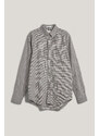 ING GANT REG HOUNDSTOOTH WOOL FLANNEL SHIRT WASHED OUT BLACK