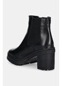 Lauren Ralph Lauren bőr bokacsizma Cailie fekete, női, magassarkú, 802937825001