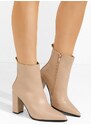 Zapatos Adalina bézs magassarkú bokacsizma