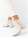 Zapatos Assisa bézs bokacsizma vastag sarokkal