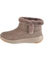 Barna női Skechers On-The-Go Stellar - Cozy Step Velúr téli bokacsizma 144775-DKTP