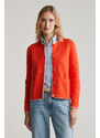 KARDIGÁN GANT COTTON KNIT JACKET ORANGE RED