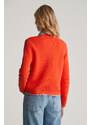 KARDIGÁN GANT COTTON KNIT JACKET ORANGE RED