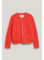 KARDIGÁN GANT COTTON KNIT JACKET ORANGE RED