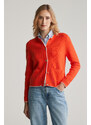 KARDIGÁN GANT COTTON KNIT JACKET ORANGE RED