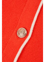 KARDIGÁN GANT COTTON KNIT JACKET ORANGE RED
