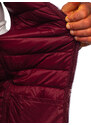 Steppelt férfi mellény kapucnival bordó színben Bolf 13072