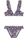 WE Fashion Bikini sötétkék / lila / narancs / fehér