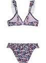 WE Fashion Bikini sötétkék / lila / narancs / fehér