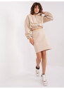 BASIC Női bézs pulóver és szoknya szett -EM-KMPL-705.25-beige