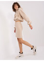 BASIC Női bézs pulóver és szoknya szett -EM-KMPL-705.25-beige