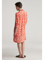 RUHA GANT REG FLORAL PRINT SS SHIRT DRESS ORANGE RED