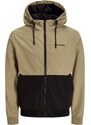 JACK & JONES Átmeneti dzseki 'JJERush' világosbarna / fekete