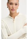 Victoria Beckham gyapjú kardigán bézs, könnyű, 1325KTP006406A