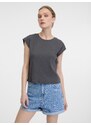 Grey women's crop t-shirt with short sleeves ORSAY - Women's