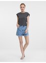 Grey women's crop t-shirt with short sleeves ORSAY - Women's