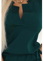 NUMOCO 161-19 AGATA Dress with collar and tie - green