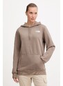 The North Face felső Simple Dome barna, sima, kapucnis, NF0A89EYBOW1