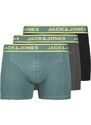 JACK & JONES Boxeralsók 'JACBRYSON' galambkék / mokka / világoszöld / fekete